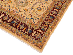 handmade Traditional Kafkaz Gold Red Hand Knotted RECTANGLE 100% WOOL area rug 8' x 10'