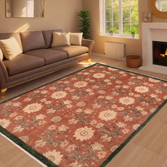 handmade Transitional Kafkaz Brown Green Hand Knotted RECTANGLE 100% WOOL area rug 8 x 9