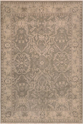 handmade Traditional Kafkaz Gray Tan Hand Knotted RECTANGLE 100% WOOL area rug 7' x 9'