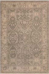 handmade Traditional Kafkaz Gray Tan Hand Knotted RECTANGLE 100% WOOL area rug 7' x 9'