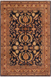 handmade Traditional Kafkaz Blue Brown Hand Knotted RECTANGLE 100% WOOL area rug 8 x 10