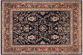 handmade Traditional Kafkaz Blue Brown Hand Knotted RECTANGLE 100% WOOL area rug 8x10