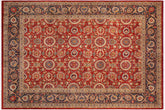 handmade Transitional Agra Tabriz Red Blue RECTANGLE 100% WOOL area rug 9x12