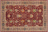 handmade Traditional Kafkaz Red Blue Hand Knotted RECTANGLE 100% WOOL area rug 9x13