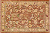 handmade Traditional Kafkaz Brown Beige Hand Knotted RECTANGLE 100% WOOL area rug 9x12