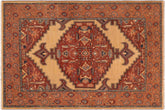 handmade Traditional Antique Beige Brown Hand Knotted RECTANGLE 100% WOOL area rug 8' x 10'