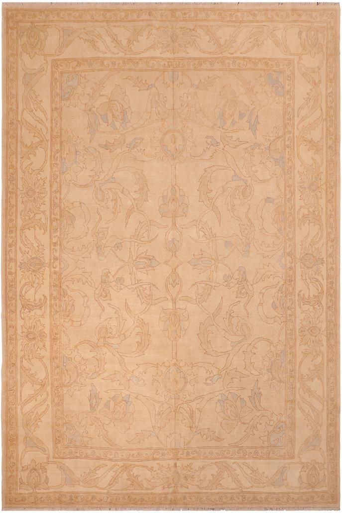 handmade Traditional Kafkaz Beige Lt. Brown Hand Knotted RECTANGLE 100% WOOL area rug 8 x 10
