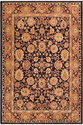 handmade Traditional Kafkaz Blue Rust Hand Knotted RECTANGLE 100% WOOL area rug 8 x 11