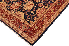 handmade Traditional Kafkaz Blue Red Hand Knotted RECTANGLE 100% WOOL area rug 8 x 10