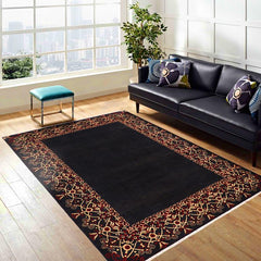 handmade Modern Kafkaz Navy Beige Hand Knotted RECTANGLE 100% WOOL area rug 8 x 10