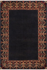 handmade Modern Kafkaz Navy Beige Hand Knotted RECTANGLE 100% WOOL area rug 8 x 10