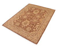 handmade Traditional Kafkaz Brown Tan Hand Knotted RECTANGLE 100% WOOL area rug 8 x 10