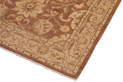 handmade Traditional Kafkaz Brown Tan Hand Knotted RECTANGLE 100% WOOL area rug 8 x 10