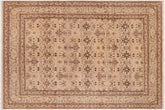 handmade Transitional Kafkaz Tan Tan Hand Knotted RECTANGLE 100% WOOL area rug 8' x 10'