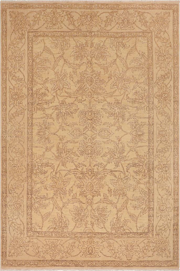 handmade Traditional Kafkaz Tan Brown Hand Knotted RECTANGLE 100% WOOL area rug 8 x 10