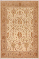 handmade Traditional Kafkaz Beige Tan Hand Knotted RECTANGLE 100% WOOL area rug 8 x 10