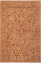 handmade Transitional Kafkaz Tan Nude Hand Knotted RECTANGLE 100% WOOL area rug 8 x 9