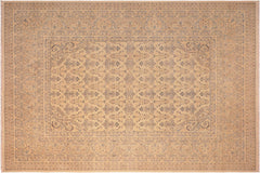 handmade Transitional Antique Beige Rose Hand Knotted RECTANGLE 100% WOOL area rug 8x10