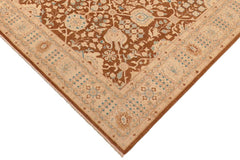 handmade Traditional Kafkaz Brown Beige Hand Knotted RECTANGLE 100% WOOL area rug 8 x 10