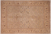 handmade Traditional Kafkaz Gray Gold Hand Knotted RECTANGLE 100% WOOL area rug 8x10