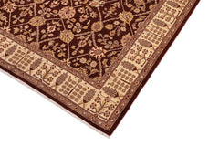 handmade Traditional Kafkaz Brown Beige Hand Knotted RECTANGLE 100% WOOL area rug 8 x 11
