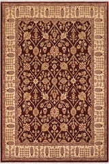 handmade Traditional Kafkaz Brown Beige Hand Knotted RECTANGLE 100% WOOL area rug 8 x 11