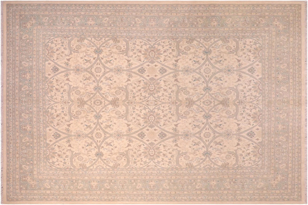 handmade Traditional Kafkaz Beige Green Hand Knotted RECTANGLE 100% WOOL area rug 8x10