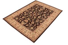 handmade Traditional Kafkaz Brown Tan Hand Knotted RECTANGLE 100% WOOL area rug 8 x 10