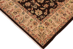 handmade Traditional Kafkaz Brown Tan Hand Knotted RECTANGLE 100% WOOL area rug 8 x 10