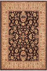 handmade Traditional Kafkaz Brown Tan Hand Knotted RECTANGLE 100% WOOL area rug 8 x 10