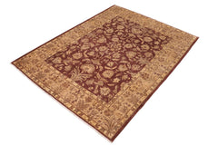 handmade Traditional Kafkaz Brown Tan Hand Knotted RECTANGLE 100% WOOL area rug 8 x 10