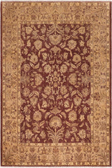 handmade Traditional Kafkaz Brown Tan Hand Knotted RECTANGLE 100% WOOL area rug 8 x 10