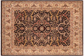 handmade Transitional Kafkaz Brown Tan Hand Knotted RECTANGLE 100% WOOL area rug 8' x 10'