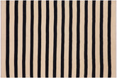 handmade Modern Kilim Beige Black Hand-Woven RECTANGLE 100% WOOL area rug 5x6