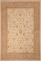 handmade Traditional Kafkaz Beige Lt. Brown Hand Knotted RECTANGLE 100% WOOL area rug 8 x 10