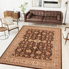 handmade Traditional Kafkaz Brown Beige Hand Knotted RECTANGLE 100% WOOL area rug 8x10