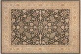 handmade Traditional Kafkaz Green Ivory Hand Knotted RECTANGLE 100% WOOL area rug 8x10
