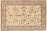 handmade Traditional Kafkaz Ivory Ivory Hand Knotted RECTANGLE 100% WOOL area rug 8x10