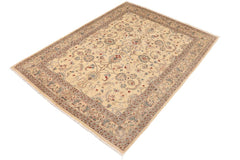 handmade Traditional Kafkaz Ivory Ivory Hand Knotted RECTANGLE 100% WOOL area rug 8 x 10