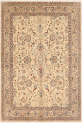handmade Traditional Kafkaz Ivory Ivory Hand Knotted RECTANGLE 100% WOOL area rug 8 x 10