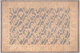 handmade Transitional Kafkaz Blue Beige Hand Knotted RECTANGLE 100% WOOL area rug 8' x 10'