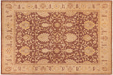 handmade Traditional Antique Brown Tan Hand Knotted RECTANGLE 100% WOOL area rug 8x10