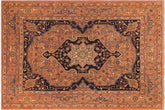 handmade Traditional Antique Rust Rust Hand Knotted RECTANGLE 100% WOOL area rug 8' x 10'