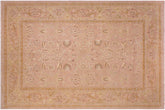 handmade Traditional Lahore Lt. Brown Tan Hand Knotted RECTANGLE 100% WOOL area rug 9' x 12'