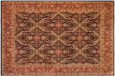 handmade Transitional Lahore Tan Brown Hand Knotted RECTANGLE 100% WOOL area rug 9' x 12'
