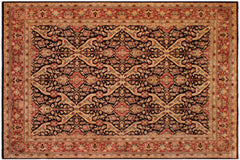 handmade Transitional Lahore Tan Brown Hand Knotted RECTANGLE 100% WOOL area rug 9' x 12'