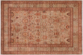 handmade Traditional Kafkaz Lt. Green Copper Hand Knotted RECTANGLE 100% WOOL area rug 9' x 12'