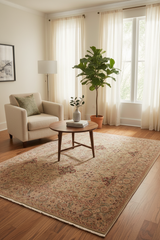 handmade Transitional Lt. Green Lt. Green Hand Knotted RECTANGLE 100% WOOL area rug 9' x 12'