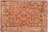 handmade Traditional Rust Lt. Green Hand Knotted RECTANGLE 100% WOOL area rug 9' x 12'