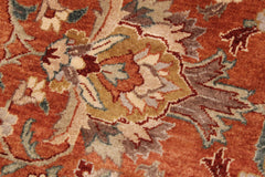 handmade Traditional Rust Lt. Green Hand Knotted RECTANGLE 100% WOOL area rug 9' x 12'